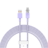 Cablu de date Baseus Explorer, USB male - USB-C male, 1m, Purple