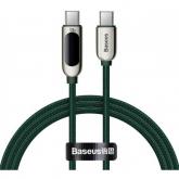 Cablu de date Baseus CATSK-B06, USB-C - USB-C, 1m, Green