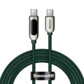Cablu de date Baseus Display, USB-C male - USB-C, 2m, Green