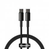 Cablu de date Baseus Tungsten CATWJ-01 USB-C - USB-C, 1m, Black