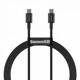 Cablu de date Baseus Superior, Fast Charging, CATYS-B01, USB-C - USB-C, 1m, Black
