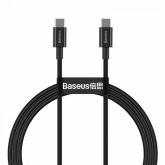 Cablu de date Baseus Superior, Fast Charging, CATYS-B01, USB-C - USB-C, 1m, Black