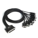 Cablu Serial Moxa CBL-M78M9X8-100, DB78 male - 8 x DB9 male, 1 m, Black