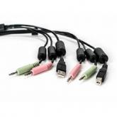 Cablu Vertiv CBL0135, USB-B + 2x 3.5mm jack - USB-A + 3.5mm jack, 3m, Black