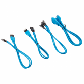 Kit cabluri de date Corsair Premium Front Panel Extension, 0.3m, Blue