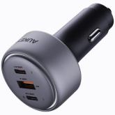 Incarcator auto AUKEY Pathfinder Mix 3, 1 x USB, 2 x USB-C, 3 A, 100 W, Grey