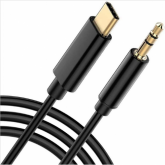 Cablu Gembird CCA-CM3.5M-1.5M, USB-C male - 3.5mm jack male, 1.5m, Black