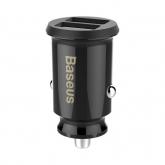 Incarcator auto Baseus Grain, 2x USB, 3.1A, Black