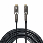 Cablu Gembird CCAP-HDMIDD-AOC-20M, HDMI-A male/HDMI-D male - HDMI-A male/HDMI-D male, 20m, Black