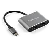 Adaptor Startech CDP2DPHD, Displayport + HDMI - USB-C, 2m, Gray