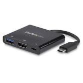 Adaptor Startech CDP2HDUACP, USB-C - HDMI + USB-C, Black