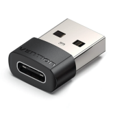 Adaptor Vention CDWB0, USB 2.0 male - USB-C female, Black