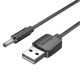 Cablu de alimentare Vention CEXBF, USB 2.0 male - DC 3.5 mm jack, 1 m, Black