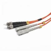 Patch Cord Fibra Optica Gembird CFO-STSC-OM2-2M, Multi-Mode, OM2, Duplex ST - Duplex SC, 2 m