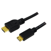 Cablu Logilink CH0021, Mini HDMI - HDMI, 1m, Black