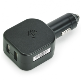 Alimentator auto Zebra CHG-AUTO-USB1-01, 2x USB, Black