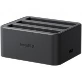 Cradle incarcare Insta360 pentru baterii Camere video actiune X4, Black, 3 sloturi