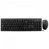 Kit Wireless V7 CKW200US-E - Tastatura, Layout US, USB, Black + Mouse Optic, USB, Black