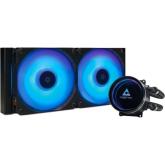 Cooler procesor Chieftec Iceberg 240, ARGB LED, 2 x 120 mm, Black