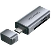 Card Reader Vention CLJH0 SD/TF/microSD, USB-C, Gray