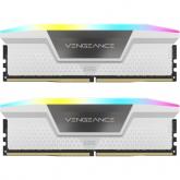 Kit Memorie Corsair Vengeance RGB White Intel XMP 3.0, 64GB, DDR5-5600MHz, CL40, Dual Channel