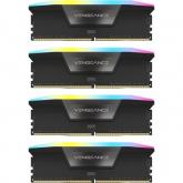 Kit Memorie Corsair Vengeance RGB Black Intel XMP 3.0, 96GB, DDR5-6000MHz, CL30, Quad Channel