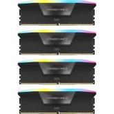 Kit Memorie Corsair Vengeance RGB Black Intel XMP 3.0, 96GB, DDR5-6000MHz, CL30, Quad Channel