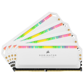 Kit Memorie Corsair Dominator Platinum RGB White 32GB, DDR4-3200MHz, CL16, Quad Channel