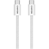 Cablu de date Canyon OnWire 60MG, USB-C - USB-C, 1 m, White