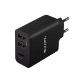 Incarcator retea Canyon H-08, 30W, 2x USB-A, 1x USB-C, Black