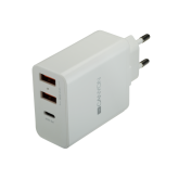 Incarcator retea Canyon H-08, 30W, 2x USB-A, 1x USB-C, White