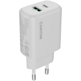 Incarcator retea Canyon OnCharge 200, 1 x USB-A, 1 x USB-C, 12 V, 3 A, 20 W, White