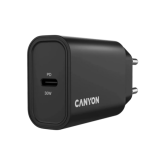 Incarcator retea Canyon CNE-CHA30CLB, 1 x USB-C, 30 W, Black