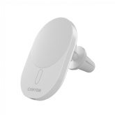 Incarcator wireless auto Canyon OnGrip 105, 1 x USB-C, 9 V, 3 A, 15 W, White