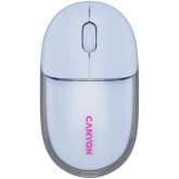 Mouse Optic Canyon OnClick 24, Bluetooth/USB Wireless, Transparent-Blue