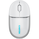 Mouse Optic Canyon OnClick 24, Bluetooth/USB Wireless, Transparent-White