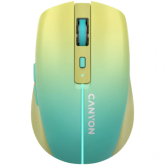 Mouse Optic Canyon MW-44, USB Wireless/Bluetooth, Yellow-Green