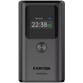 Baterie portabila Canyon OnPower 130, 10000 mAh, 2 x USB-C, 1 x USB-A, Dark Grey