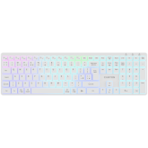 Tastatura Canyon HKB-W11, RGB LED, USB Wireless/Bluetooth, White