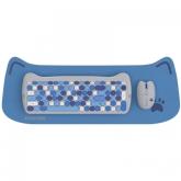Kit Wireless Canyon HSET-W6 Kitty Edition - Tastatura, USB Wireless, Blue + Mouse Optic, USB Wireless, Blue + Mouse Pad, Blue