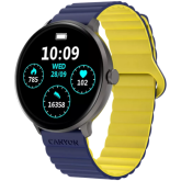 SmartWatch Canyon Jacky SW-69, 1.30inch, Curea Silicon, Blue-Yellow