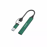 Hub USB Canyon DS-02, 1 x USB-A 3.0, 3 x USB-A 2.0, Green