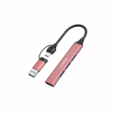 Hub USB Canyon DS-02, 1 x USB-A 3.0, 3 x USB-A 2.0, Pink