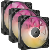 Kit Ventilator Corsair iCUE LINK RX120 Max RGB PWM, RGB LED, 120mm, Black, 3 bucati