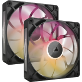 Kit Ventilator Corsair iCUE LINK RX140 Max RGB PWM, RGB LED, 140mm, Black, 2 bucati