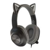 Casti cu microfon FoxXray BAL-62 ShinyCat, 2 x 3.5mm jack, Black