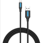 Cablu de date Vention COLBD, USB 2.0 male - micro USB male, 0.5 m, Black