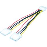 Cablu Logilink CP0001, 4-Pin Molex male - 2 x 4-Pin Molex female, 0.2m, Multicolor