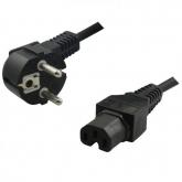 Cablu alimentare LogiLink CP105, safety plug 90  to IEC C15 female, 2m, Black