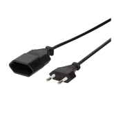 Cablu alimentare Logilink CP122, Euro plug female - Euro plug male, 1 m, Black